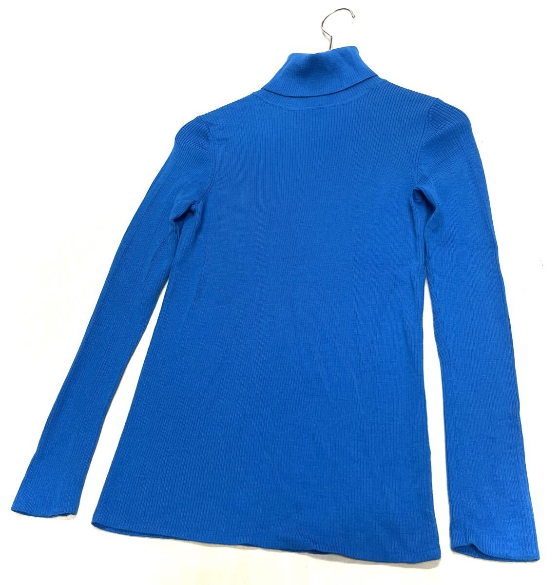 UNIQLO★ユニクロ★(XL)251-450514 ウール100% ニット メリノリブタートルネックセーター/青系拍卖