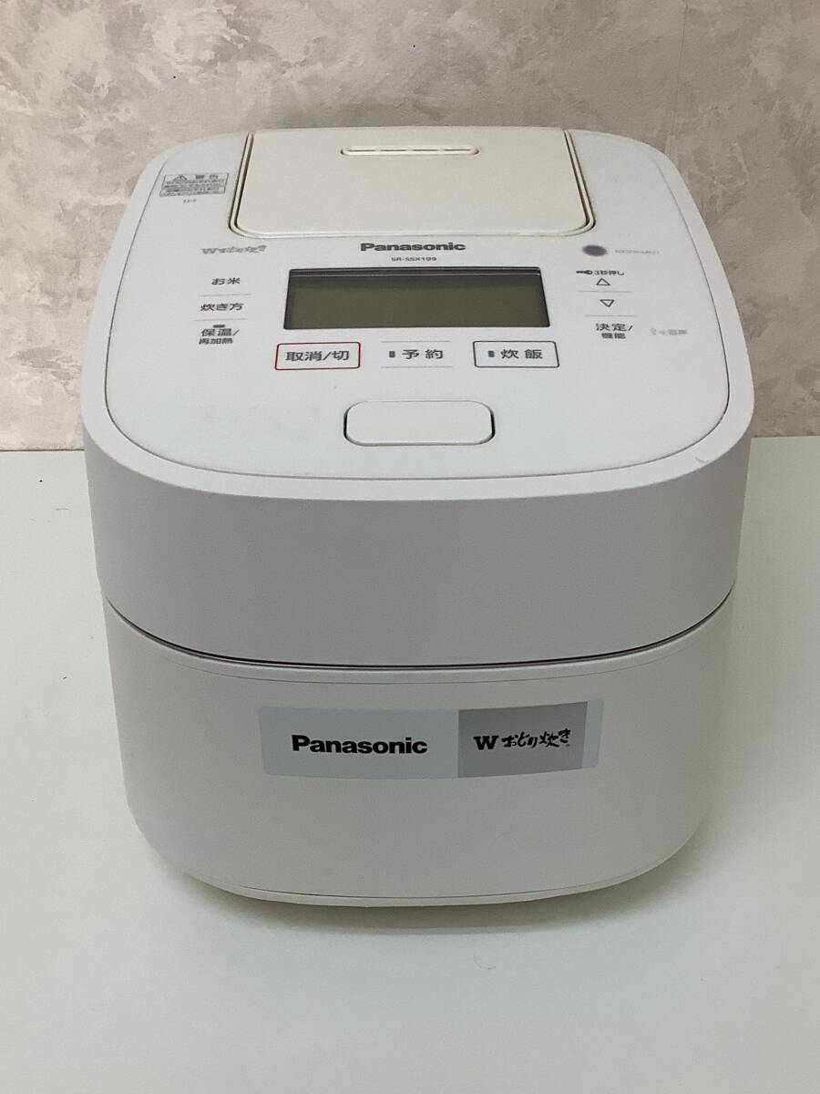 ■ス-293 ジャンク品 Panasonic SR-SSX109 動作確認・簡易清掃済み 可変圧力IHジャー炊飯器 2019年製 1.0L ホワイト パナソニック拍卖