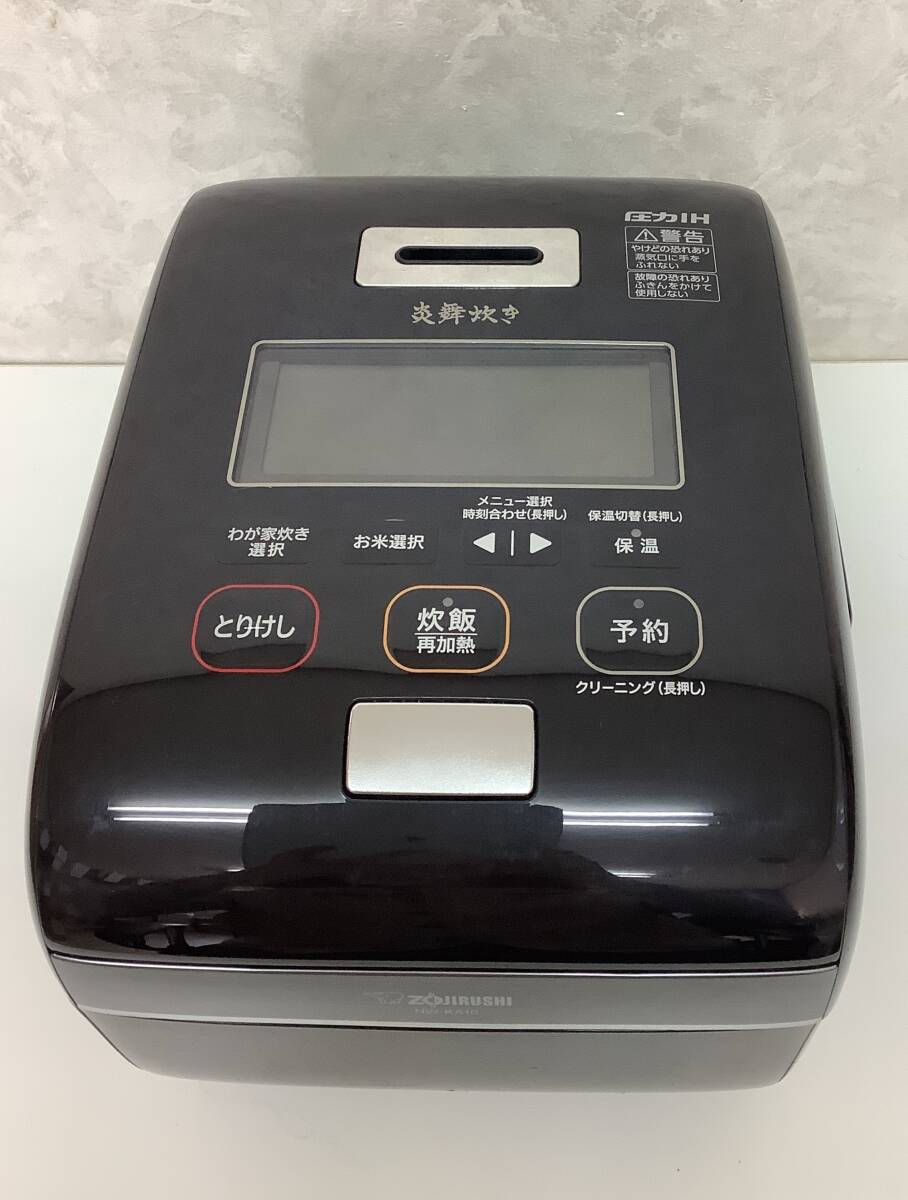 ■ス-295 ジャンク品 ZOJIRUSHI NW-KA10 動作確認・簡易清掃済み 圧力IH炊飯ジャー 2018年製 1.0L 黒漆 象印拍卖