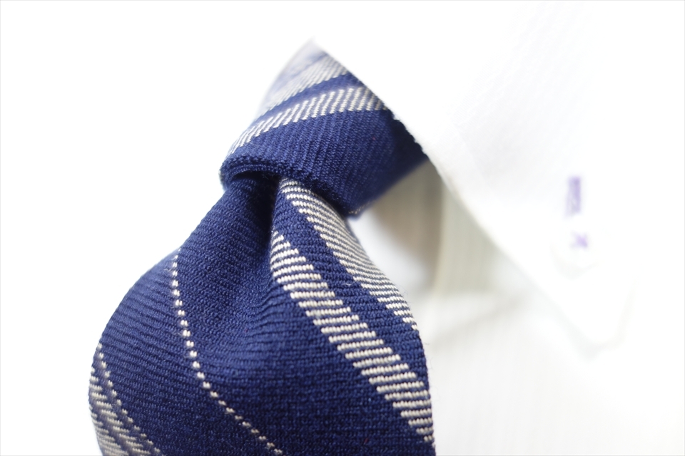 8920◆イタリア製 ミラショーン mila schon ストライプ柄 リバーシブル ウールネクタイ拍卖