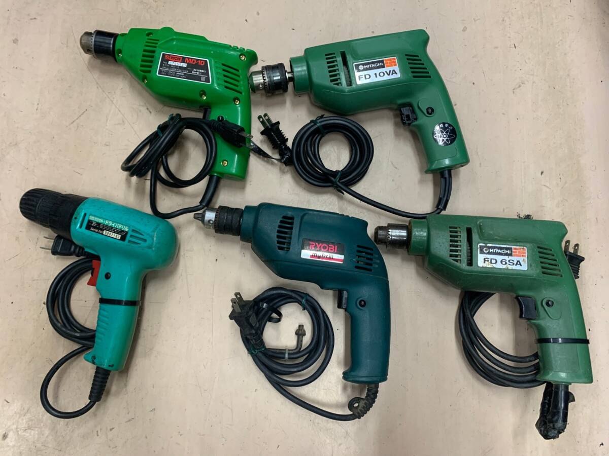【中古品】日立 リョービ ドリル 5点 FD10VA FD6SA MD-11 MD-10 /ITNRWQUTLFGS拍卖