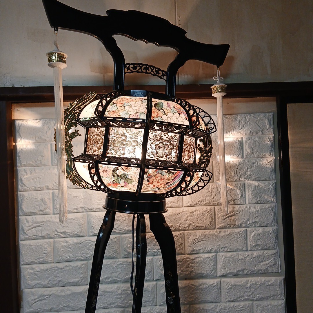 盆提灯 仏具 仏壇 提灯 組立て式 コスモス拍卖