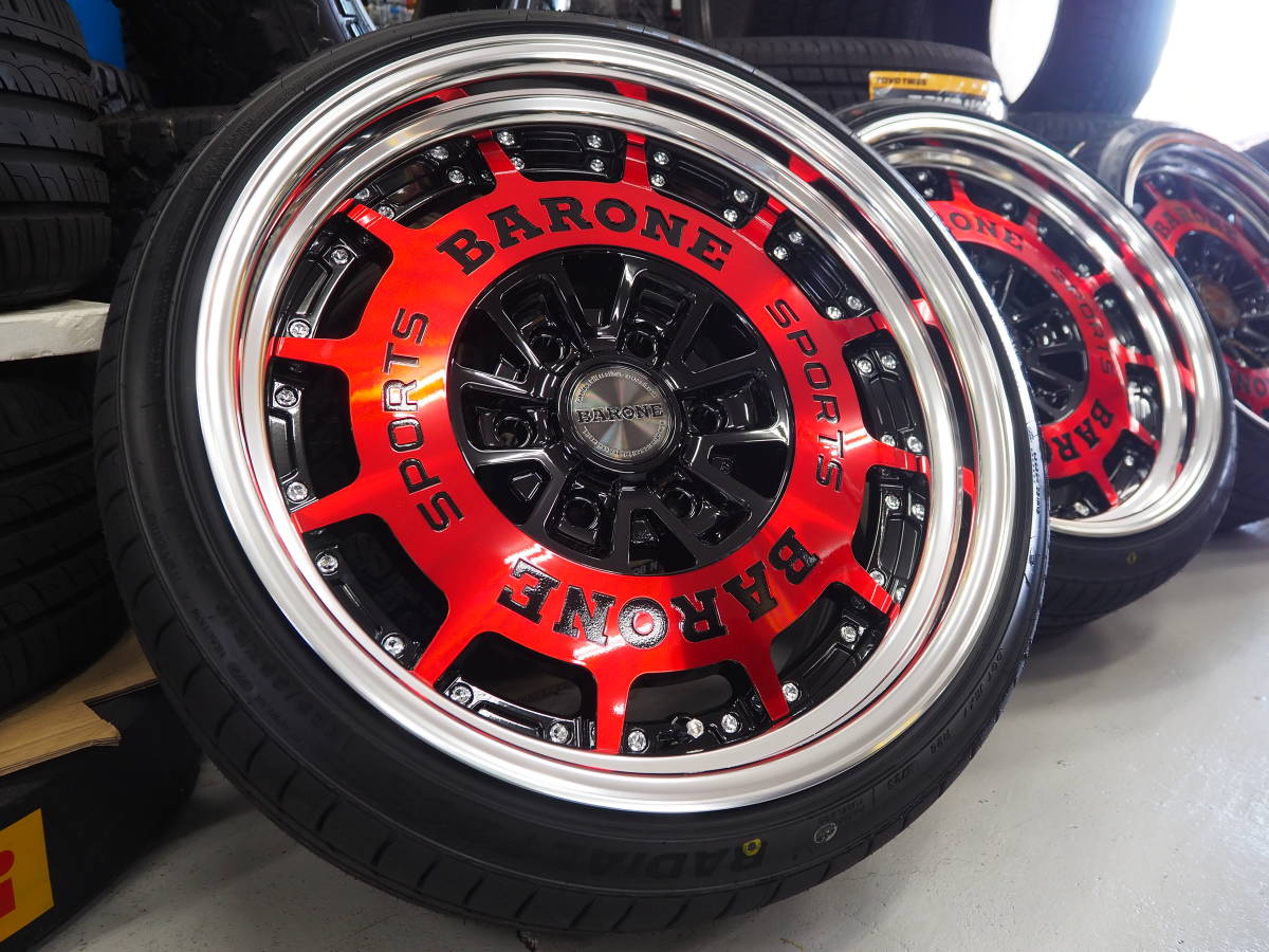 即納 カスタムサイズ 要オーバーフェンダー 深リム ファブレス ヴァローネ AP-12 19inch 6H139.7 9.0J+25 225/35R19 ハイエース レジアス拍卖