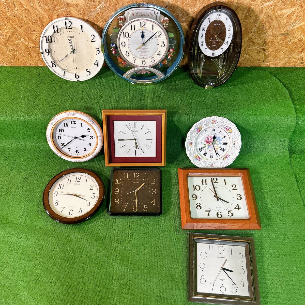 セイコー SEIKO 掛け時計 まとめ アナログ レトロ アンティーク 電波時計含む 中古 現状品拍卖