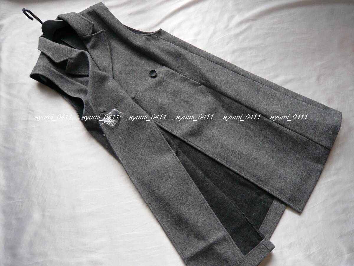 ★未使用★AZUL BY MOUSSY アズールバイマウジー/グレー・起毛ウールライク ロングベスト/フリーサイズ拍卖