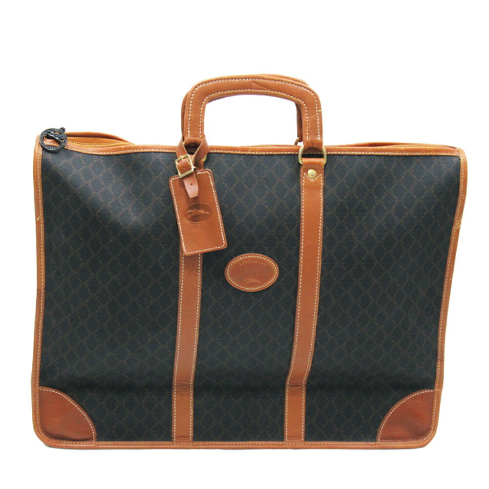 【10%OFFクーポン】ロンシャン Longchamp ビジネスバッグ ホースマーク ブラック ブラウン ゴールド レディース 中古拍卖