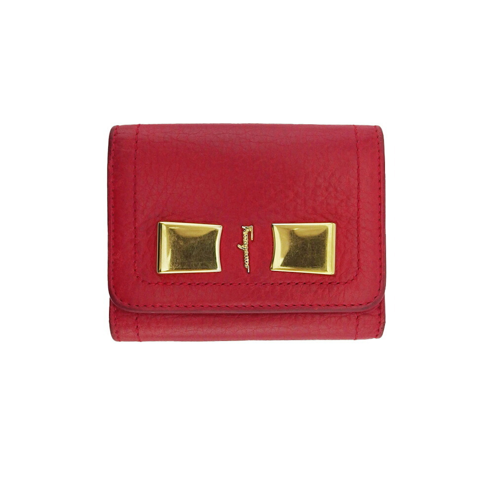 【30%OFFクーポン】サルヴァトーレ フェラガモ コインケース 小銭入れ カードケース レディース リボンモチーフ Salvatore Ferragamo 中古拍卖