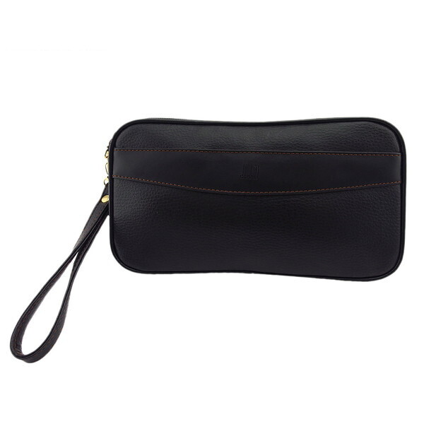 【10%OFFクーポン】ダンヒル Dunhill クラッチバッグ ブラック×ゴールド レディース 中古拍卖