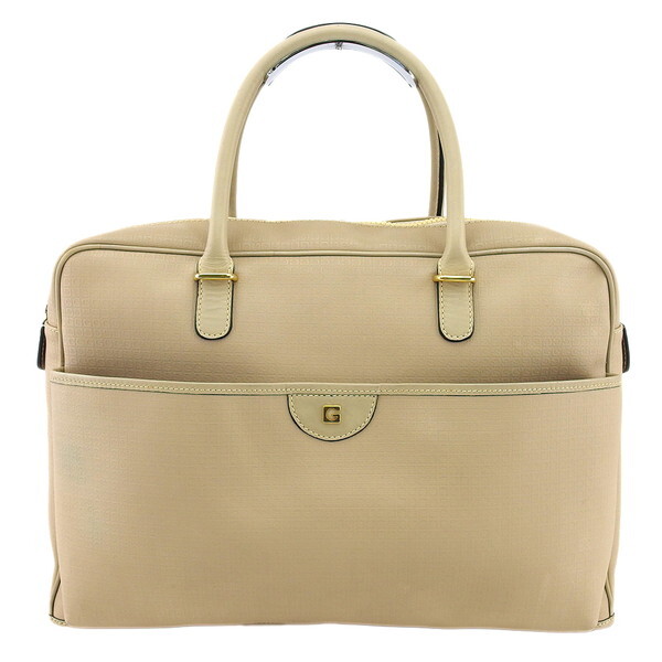 【10%OFFクーポン】ゲラルディーニ GHERARDINI ビジネスバッグ ベージュ×ゴールド レディース 中古拍卖