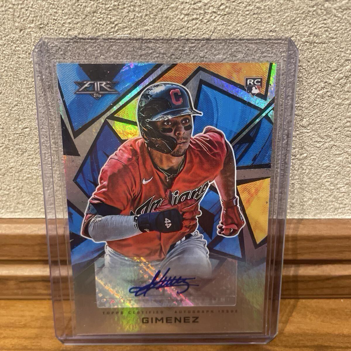 アンドレス・ヒメネス RC サイン auto topps FIRE 2021 ガーディアンズ ルーキーカード【1円スタート】ゴールデングラブ Andres gimenez拍卖