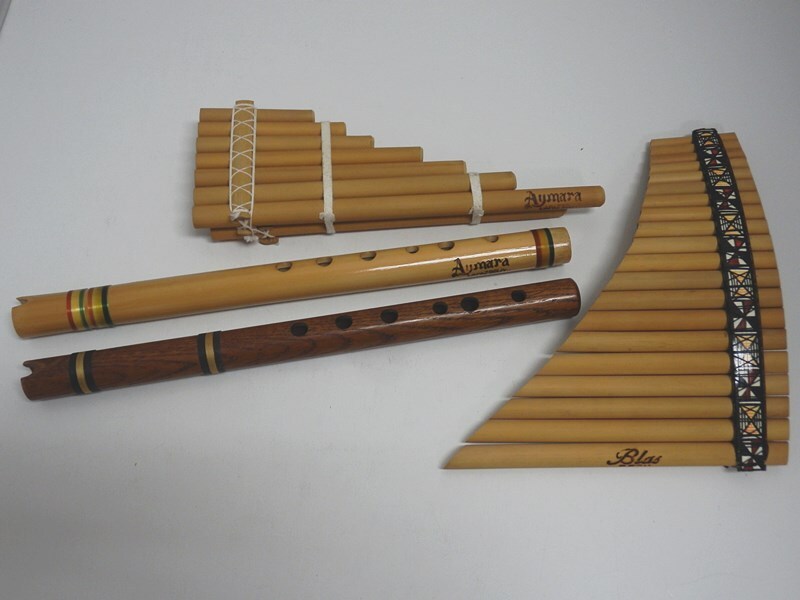 未チェック・ジャンク 民族楽器 4点セット / サンポーニャ ケーナ 縦笛 木管楽器 AYMARA社 ボリビア BLAS社 ペルー パンフルート拍卖