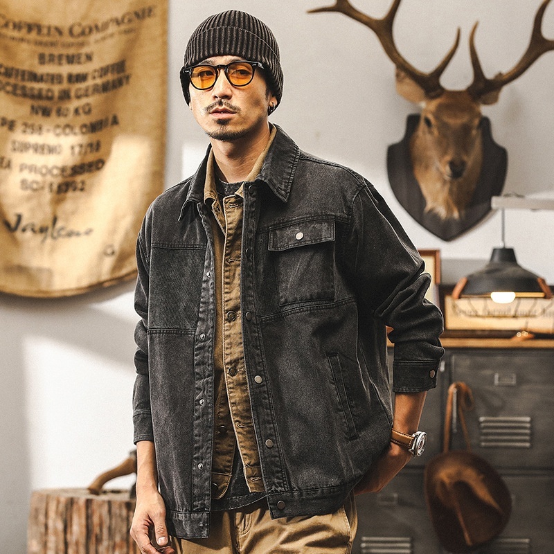 デニムジャケット 新品★メンズ ジージャン Gジャン アメカジ ジャケット ウエスタン ジャンパー ブルゾン【1411】黒 5XL拍卖