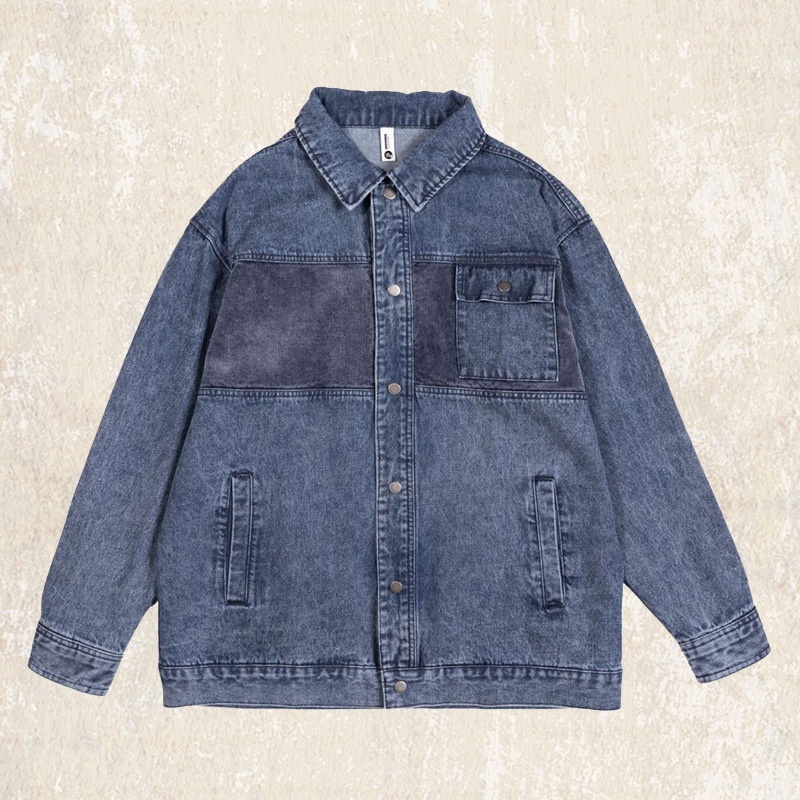 デニムジャケット 新品★メンズ ジージャン Gジャン アメカジ ジャケット ウエスタン ジャンパー ブルゾン【1411】ブルー L拍卖
