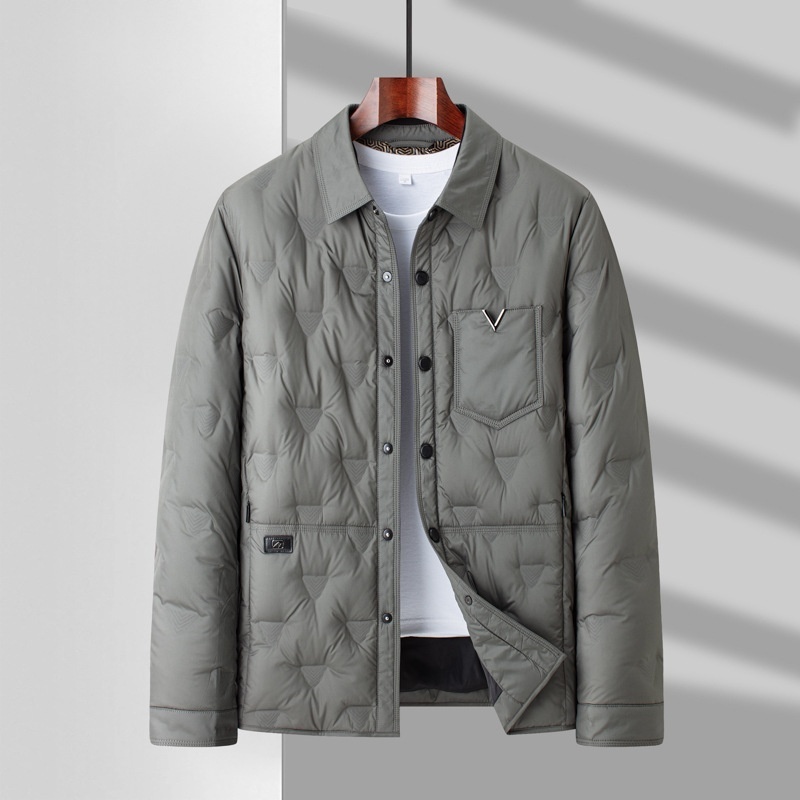 ダウンジャケット シャツジャケット ショートコート メンズ・新品 アウター 軽量 ビジネスジャケット コート【24216】色B L拍卖