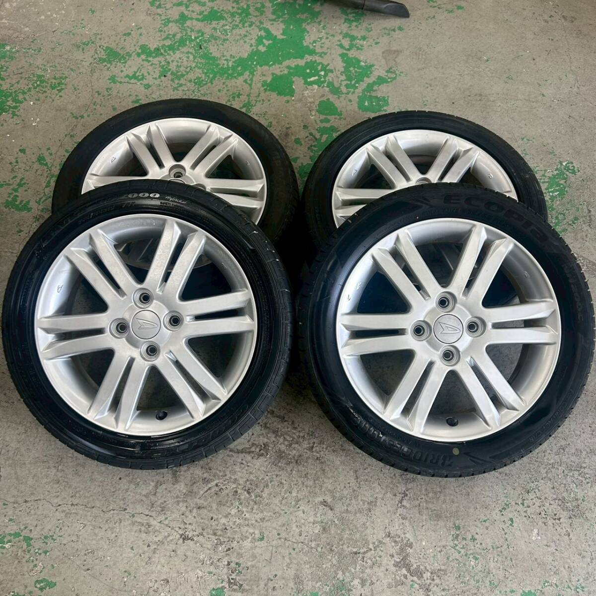 4穴■ダイハツ純正ホイール 2022年製 ブリヂストン ECOPIA×2 GOOD YEAR EAGLE LS2000×2 165/55R15 4本 ■110101K拍卖