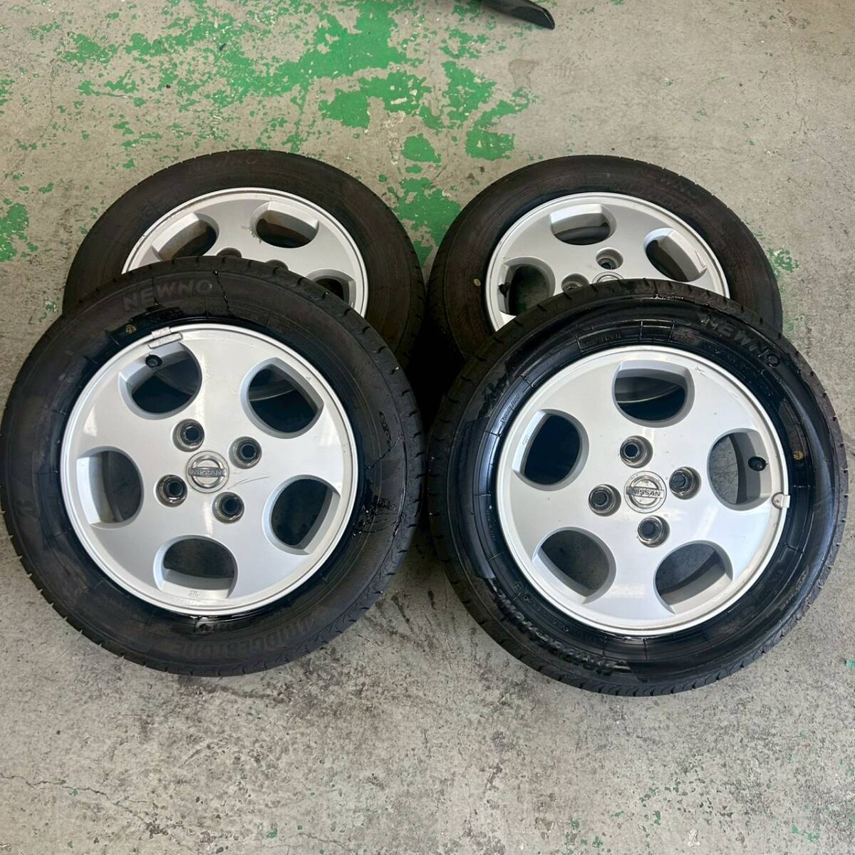 4穴■ニッサン純正 2024年製 ブリヂストン NEWNO 155/65R13 4本■110102K拍卖