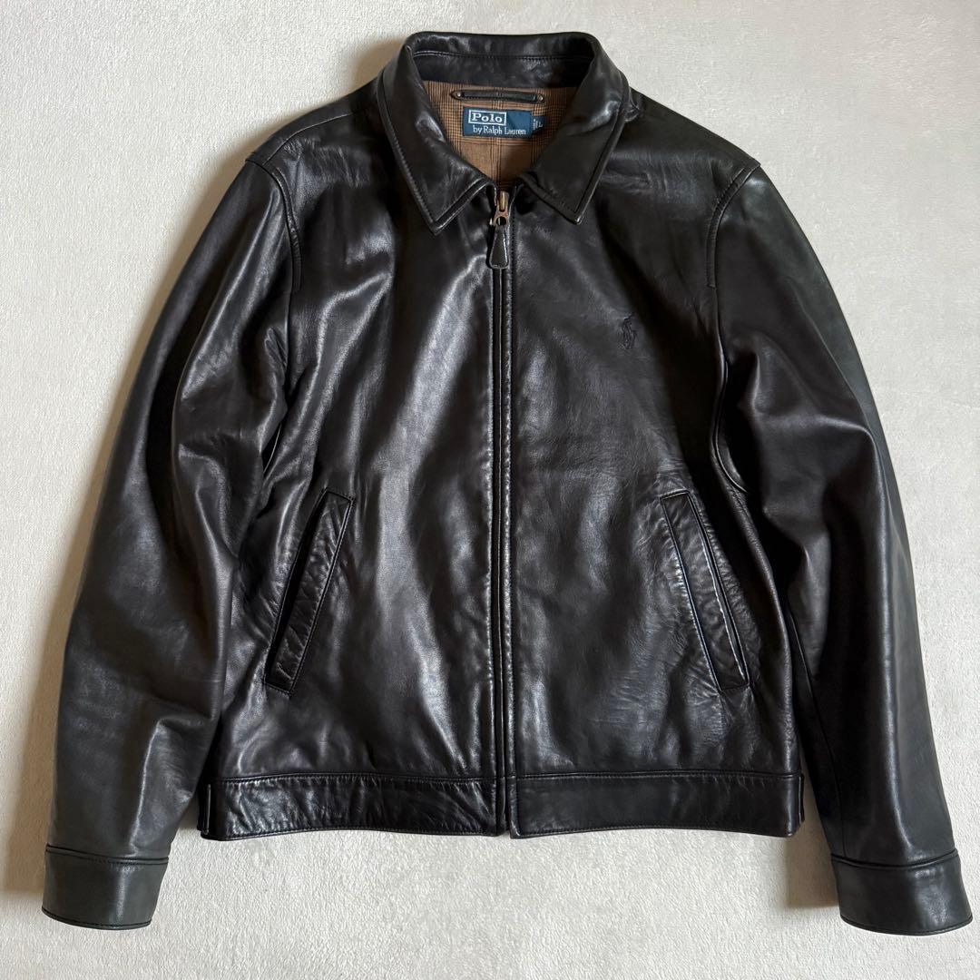 Polo by Ralph Lauren レザースイングトップ 羊革 L拍卖