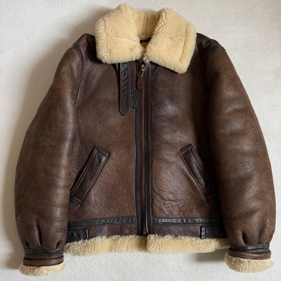 Schott B-3 フライトジャケット シープスキン 36 ブラウン拍卖