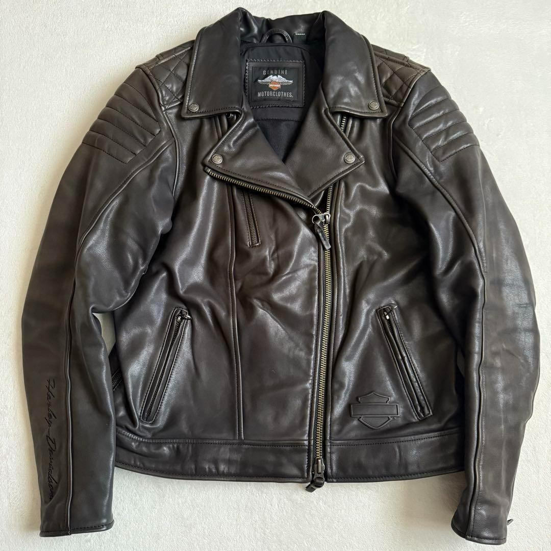 【状態良好】ハーレーダビッドソン レザージャケット パデッド ブラック拍卖