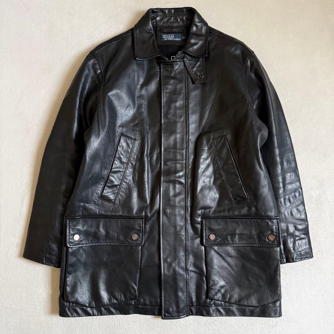 Polo by Ralph Lauren カーコート ビンテージ 牛革 M拍卖