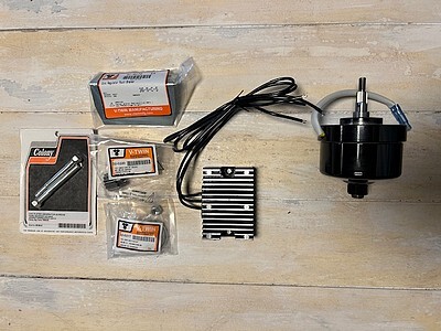 V-TWIN製 ブラック 17アンペア 12ボルト オルタネーター ジェネレーター コンバージョンキット ナックル パンヘッド ショベル チョッパー拍卖