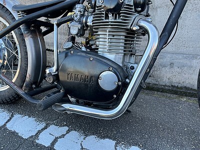 XS650用 ターンダウンマフラー ステンレス製ポリッシュ仕上げ マフラー拍卖