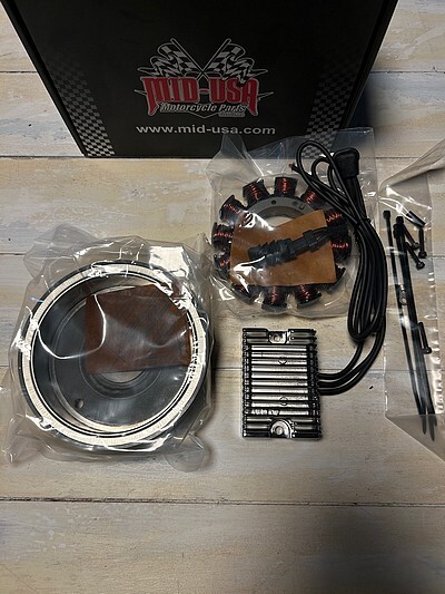 MID-USA製 ビッグツイン用Vファクターパフォーマンス充電システム 1970-1999年式 Big Twin モデルに適合 ショベル チョッパー ボバー 拍卖