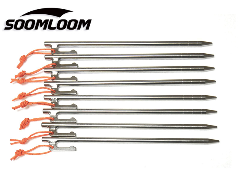 新品 Soomloom チタン ペグ 24cm 8本セット スームルーム タープ テント 固定 チタン製 TITAN PEG キャンプ アウ トドア拍卖