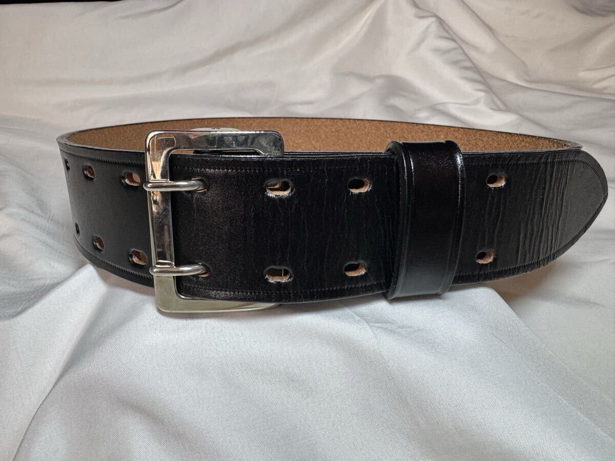 XEBEC ジーベック 18561 交通指導員ベルト セキュリティウェア ガードユニフォーム レザーベルト 黒拍卖