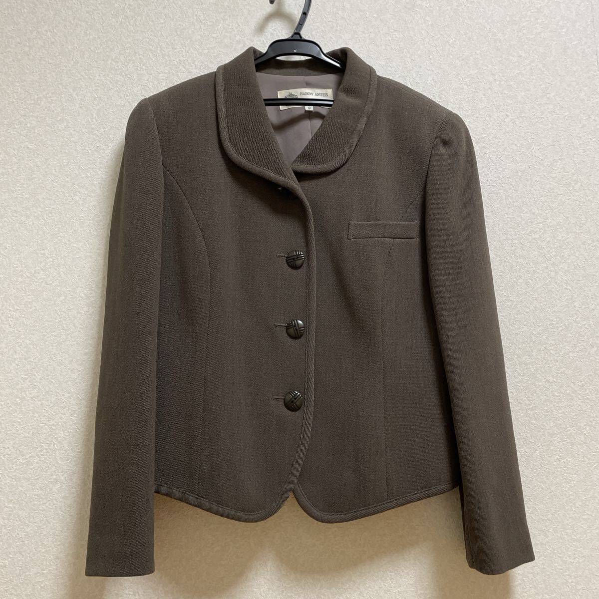 【美品】HARDY AMIES ハーディエイミス ウール混 ジャケット 9号拍卖