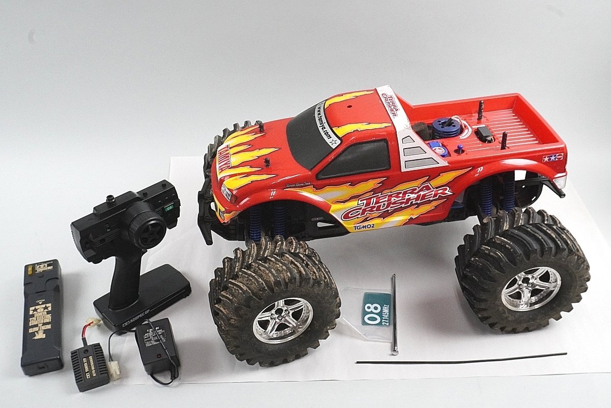 ★ TAMIYA タミヤ 1/8 エンジンRC モンスタートラック テラクラッシャー / タミヤ純正 レシーバー / エンジンなど搭載 【同梱不可】拍卖