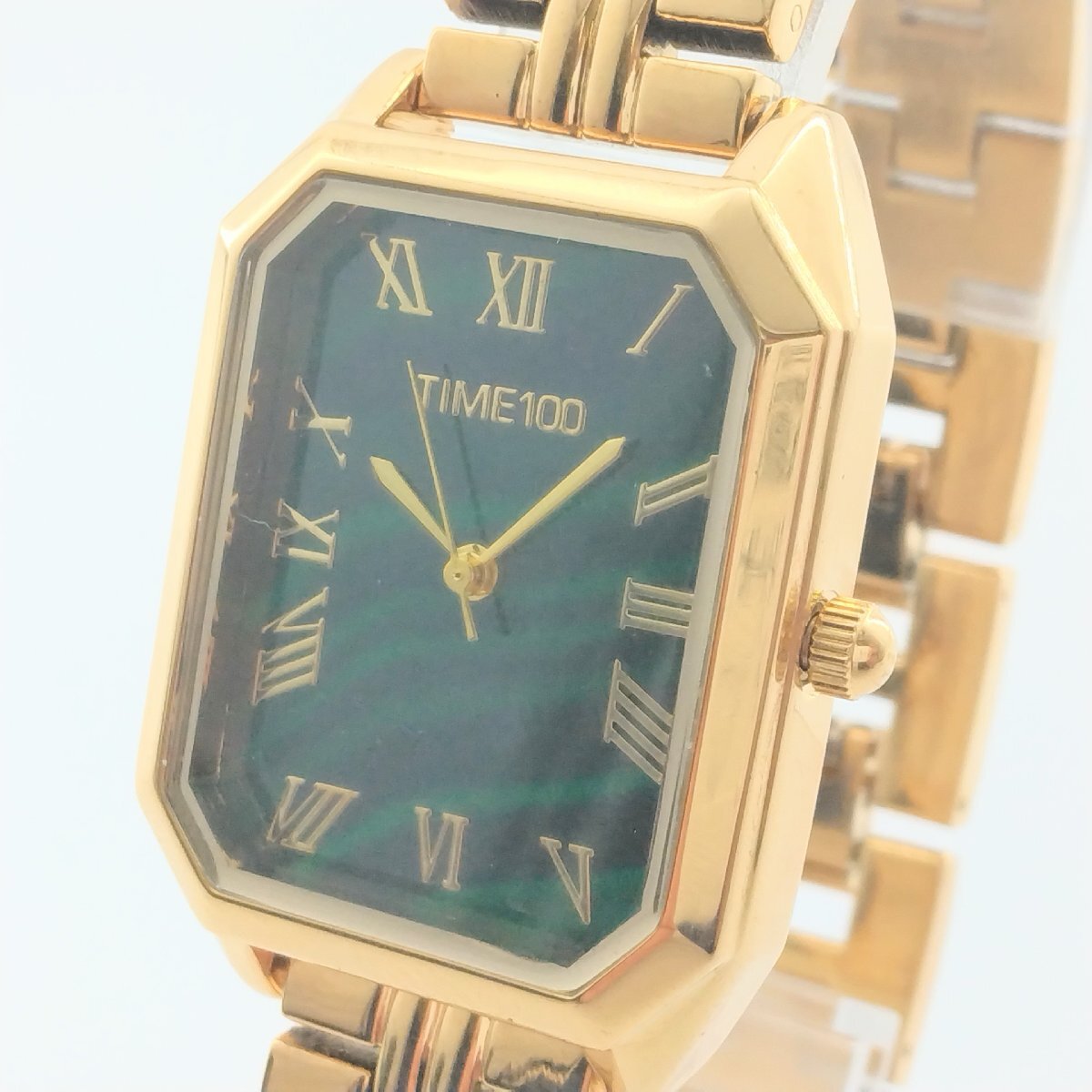 1782 ■ タイム100/TIME100 腕時計 W50889L.02A ブレスット×3 日本製クォーツ エレガント ステンレス レディース ゴールド【0924】拍卖