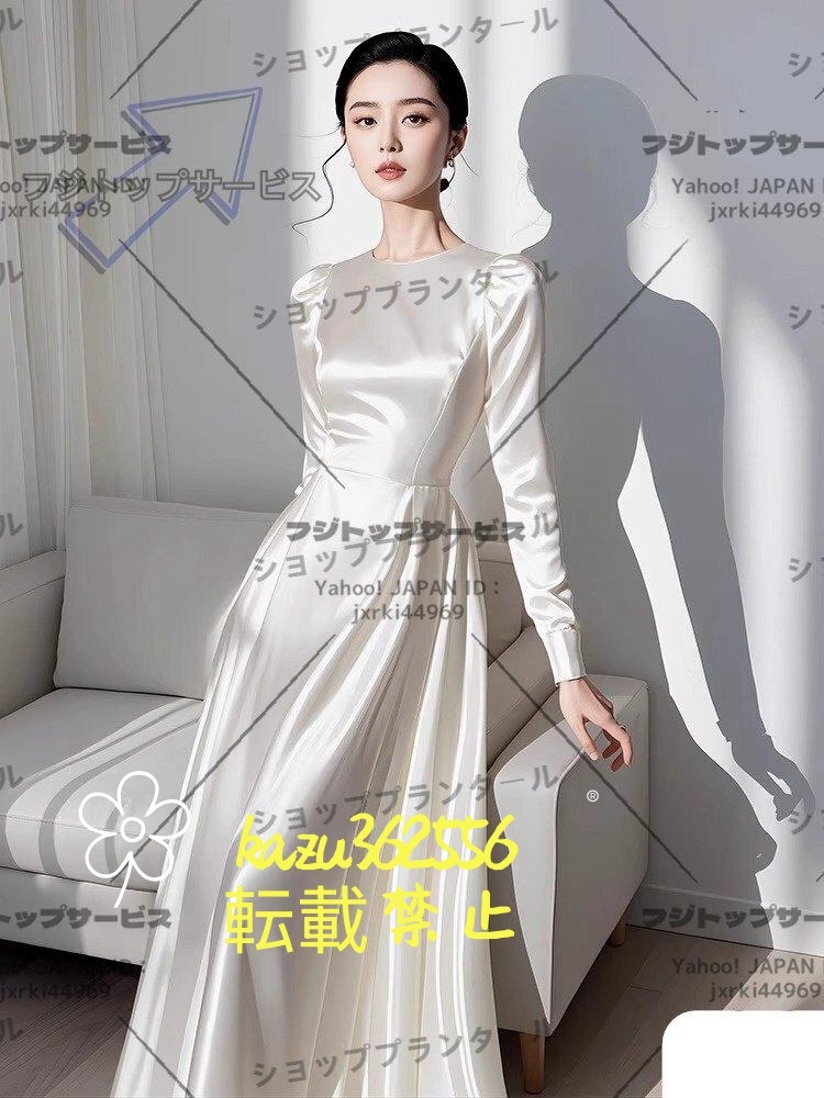 新入荷新品ワンピースレディース20代30代40代 きれいめ 良質 dress 光沢 サイズ選択可拍卖