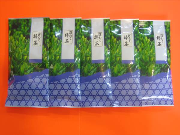 2025年産 深むし茶棒茶100gX5本・くき茶・かりがね深蒸し茶 緑茶(1番茶新芽農薬を散布していません)拍卖