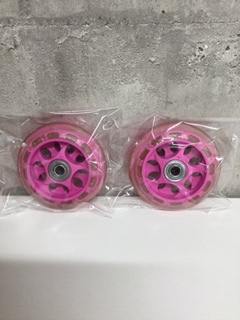 新品 送料無料 キックボード用 タイヤ ピンク 交換用タイヤ 2個セット 子供用キックボードタイヤ 交換用ホイール 3インチ拍卖