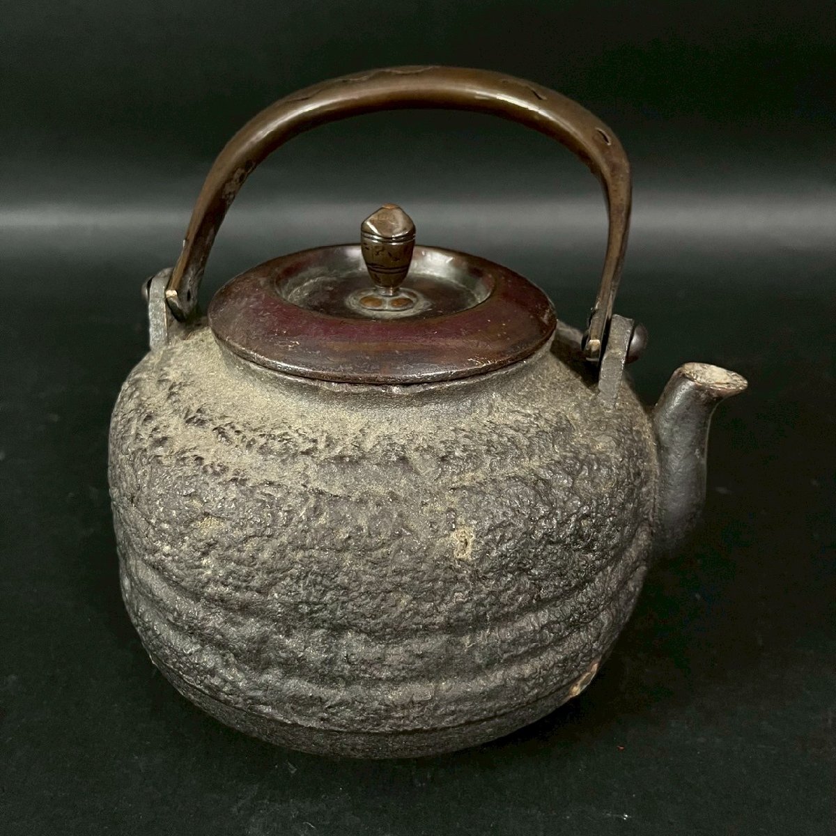 SW0909-51‐3 鉄瓶 鉄器 鉄製 湯沸し 茶器 茶道具 急須 時代物 伝統 工芸 古民具 古道具 高さ15㎝ 口径9.5 80サイズ拍卖