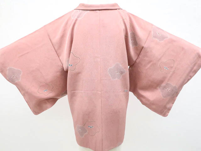 《古美術京松》リサイクル着物 羽織 伊と幸 花模様 反端付 羽織紐別売 正絹 身丈約77cm 裄丈約62.5cm kyo7z10-1163拍卖