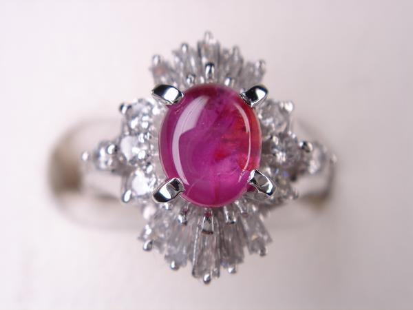 ★新品・送料無料★プラチナスタールビーリング★0.92ct★拍卖