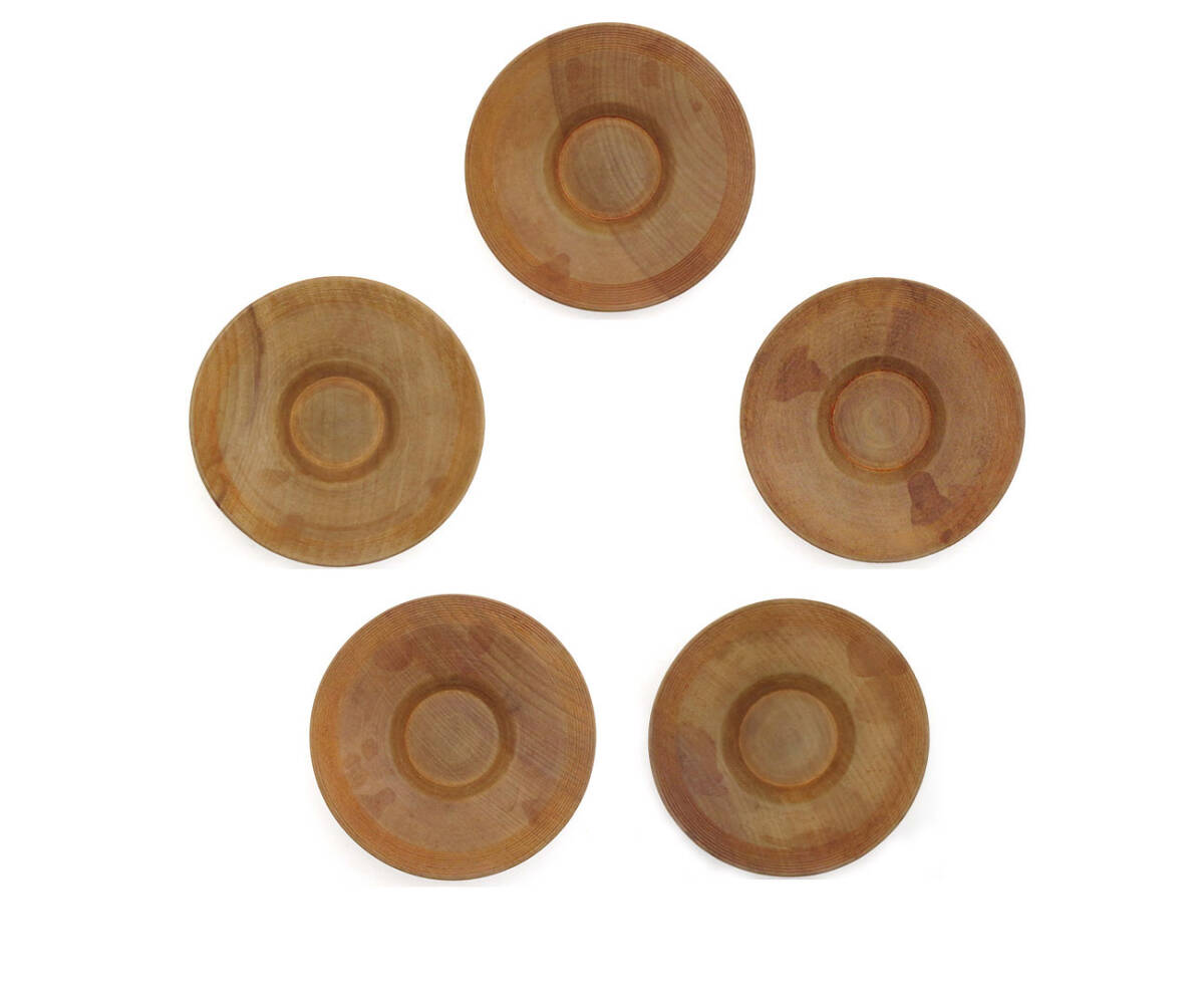 K8903 茶托 5客 天然木 木工芸 茶道具 煎茶道具 茶道具 古美術 時代物 鉄瓶 拍卖