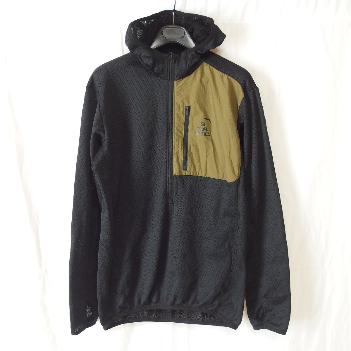 STATIC◆スタティック アドリフト ハーフジップ フーディー(ブラック)Mサイズ◆USED拍卖