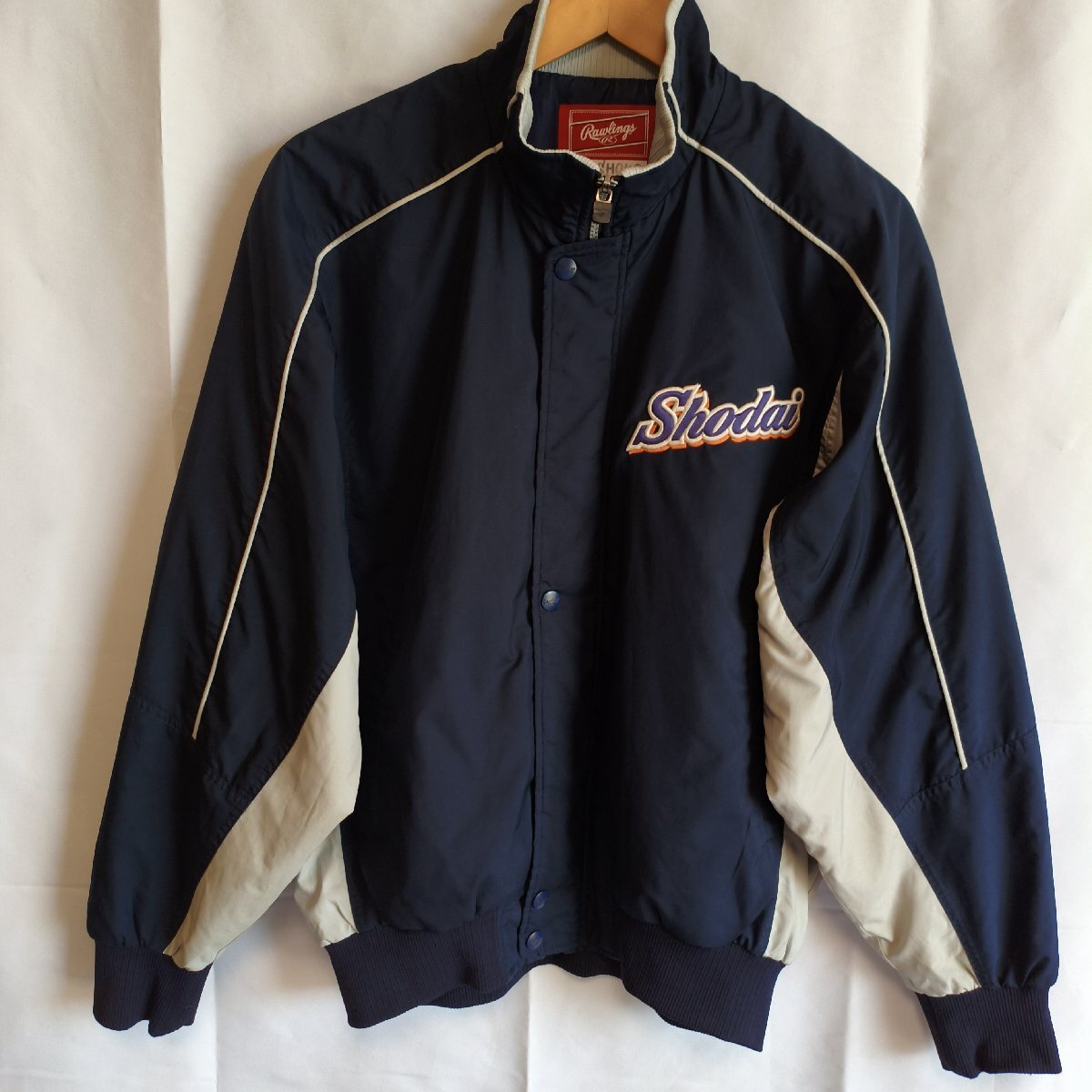 大学野球◆横浜商科大学 硬式野球部 Rawlings製 ジャンパー(黒)M・実使用品◆現状渡し品 G拍卖