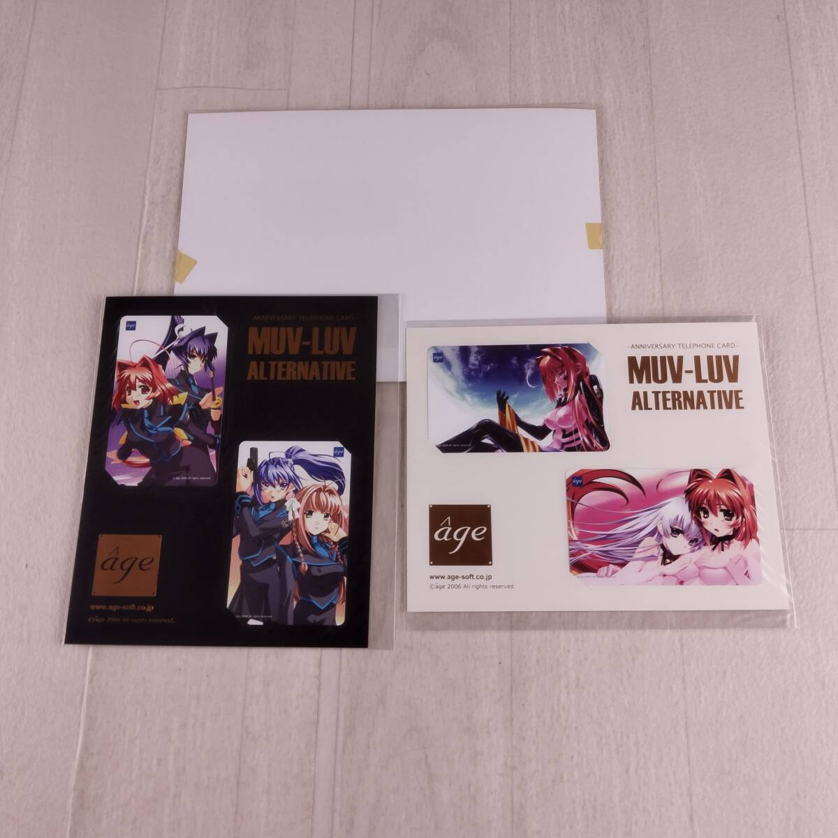 1T2 マブラヴ オルタネイティヴ テレホンカード 台紙付き 鑑純夏 社霞 御剣冥夜 速瀬水月 涼宮遙 アージュ拍卖