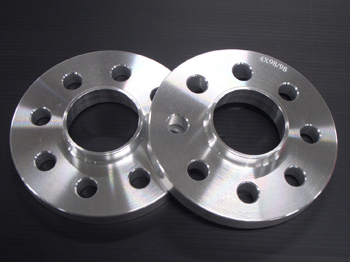 FIAT フィアット500 ホイール スペーサー 4穴 PCD98 ハブ径58mm(58.1mm)ハブ付き15mm(ハブ高13mm以下車適合) 2枚組拍卖