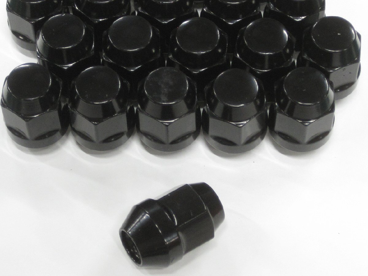 新品 ブラック ミツビシ用 ホイールナット M12 P1.5 60度テーパー 21HEX(mm) 24個セット拍卖