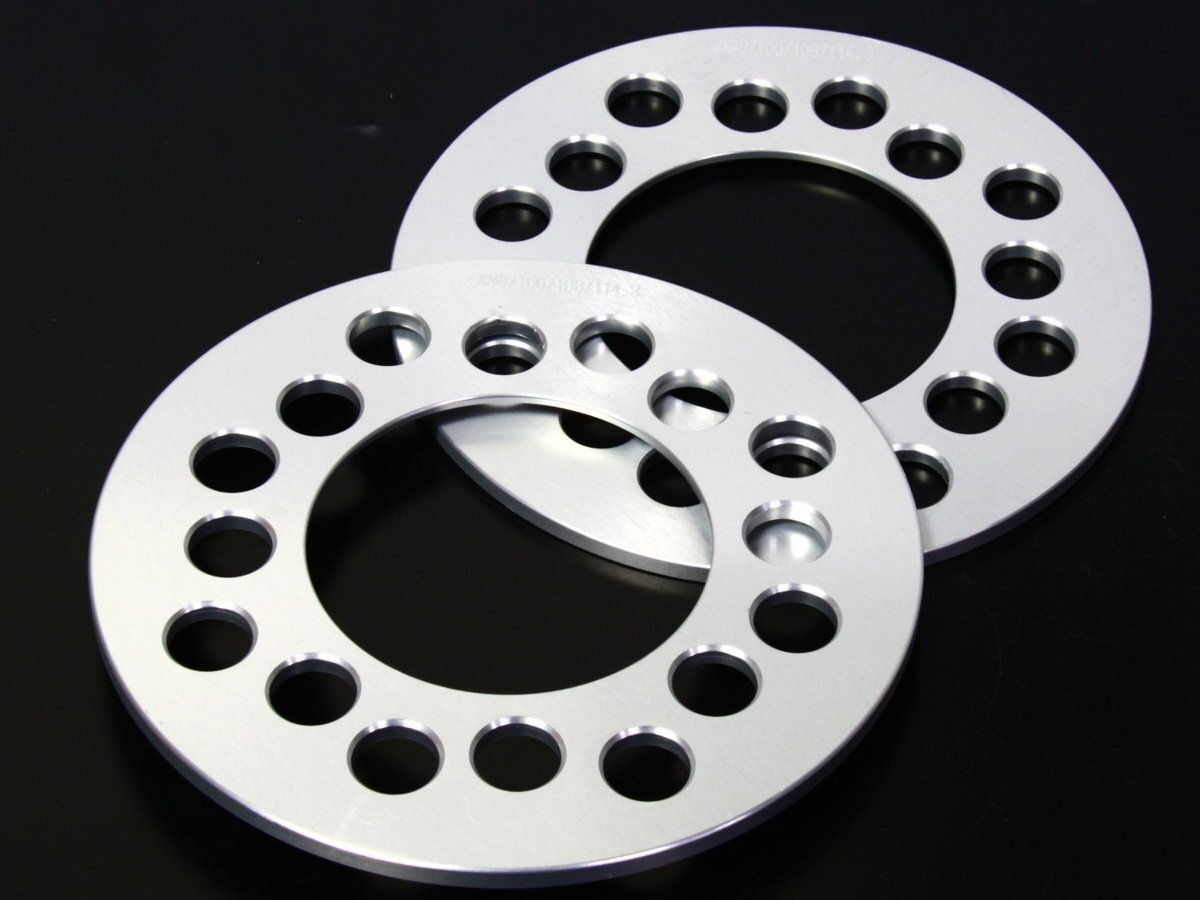 ルノー 5穴 PCD108 5mm厚 鍛造スペーサー 各PCD専用穴タイプ 左右セット2枚組拍卖