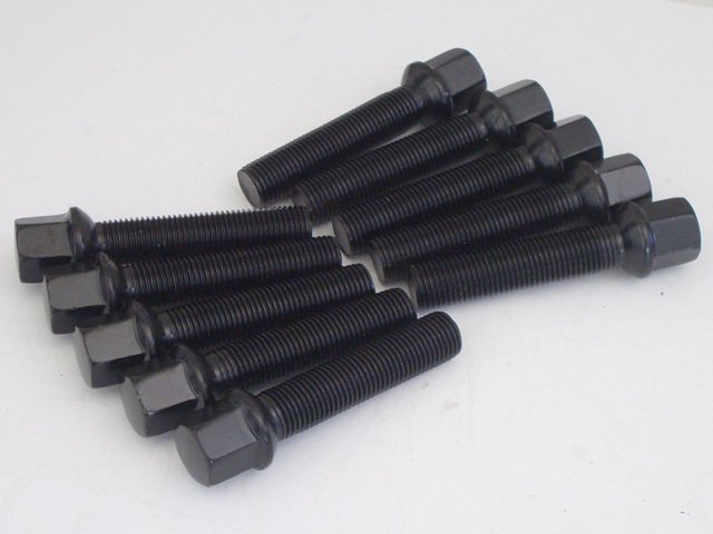 VW フォルクス・ワーゲン ゴルフ トゥーラン 他 ロングホイールボルト 純正ホイール用13R球面 首下43mm 10本 15mmスペーサー用拍卖