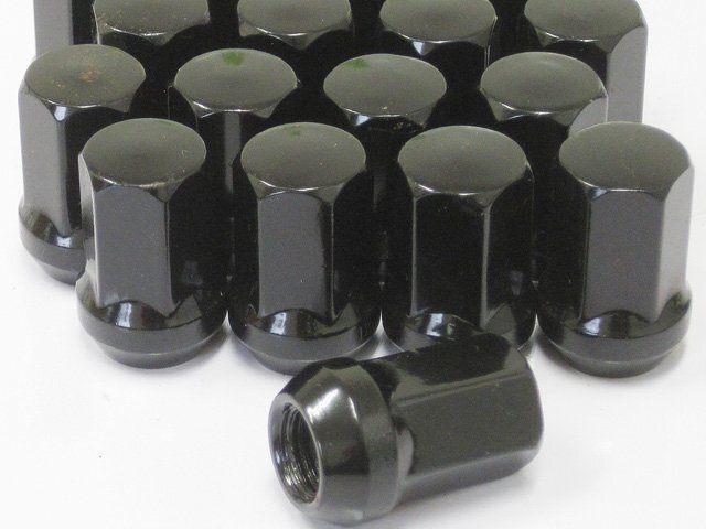 新品 ブラック ホイールナット M12 P1.5 60度テーパー 19HEX(mm) 24個セット拍卖