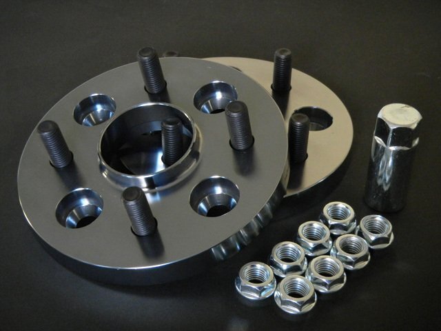 エッセ L235S L245S 特価 ワイトレ ハブリング一体成型ワイドトレッドスペーサー 左右2枚組 専用薄型貫通ナット付き 17mm厚拍卖