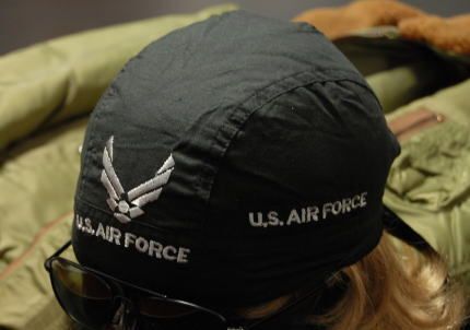 バンダナキャップ US.エアフォース柄 ROTHCO ロスコ 社製 新品 ブラック 黒拍卖