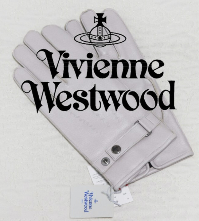 新品タグ付き【ヴィヴィアンウエストウッド】Mens 羊革 レザー手袋 グローブ 24cm v6212 プレゼントにも最適拍卖